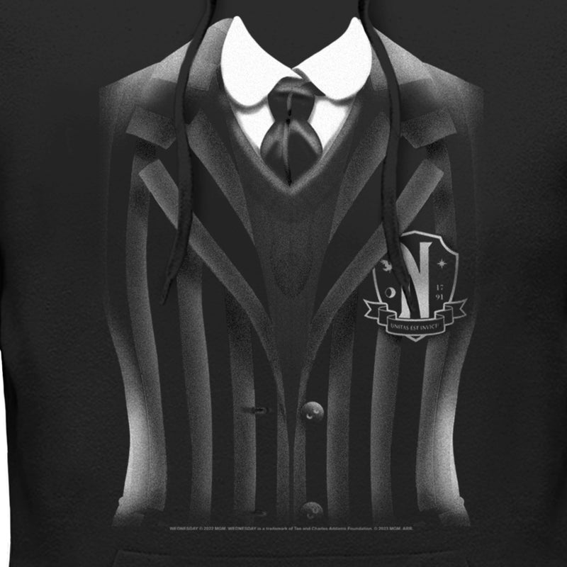 Men's Wednesday Nevermore Academy Uniform Pull Over Hoodie