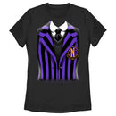 Women's Wednesday Nevermore Academy Uniform Purple T-Shirt