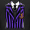 Men's Wednesday Nevermore Academy Uniform Purple Pull Over Hoodie