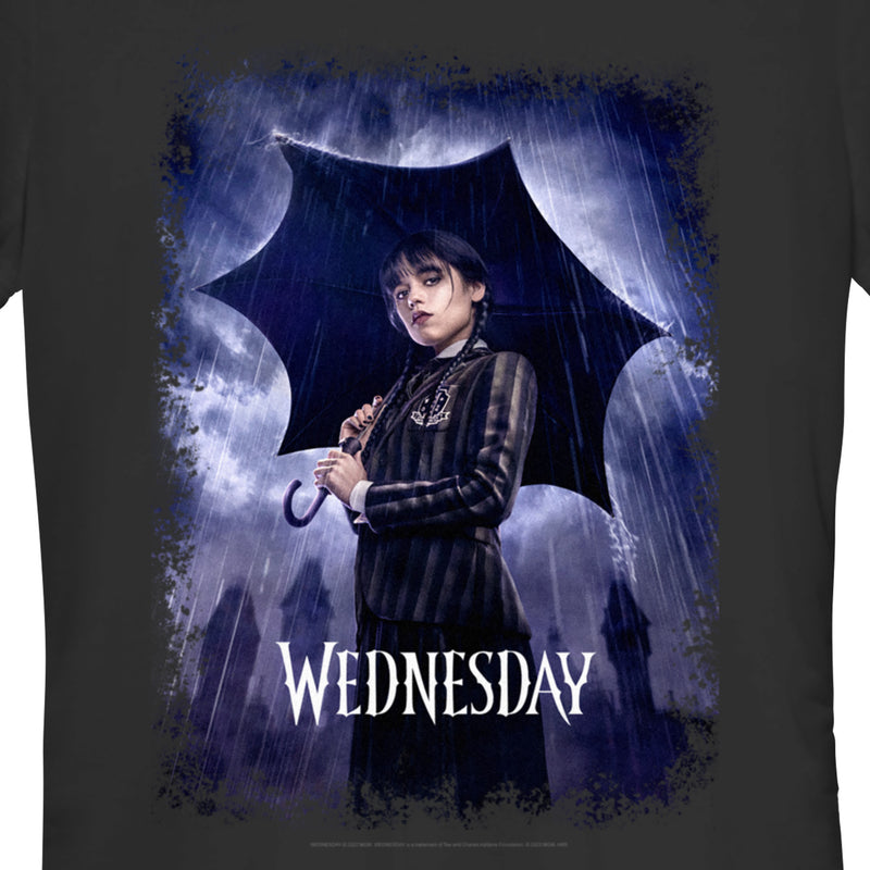 Junior's Wednesday Character Poster T-Shirt