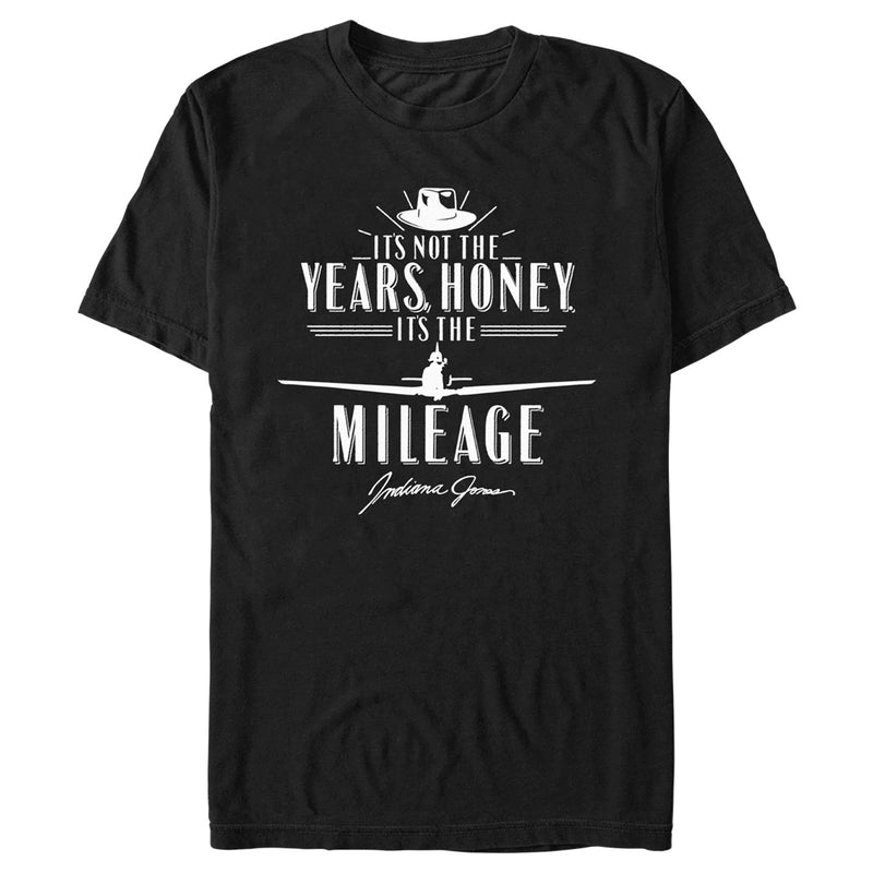 Men's Raiders of the Lost Ark It's Not the Years Honey It's the Mileage T-Shirt
