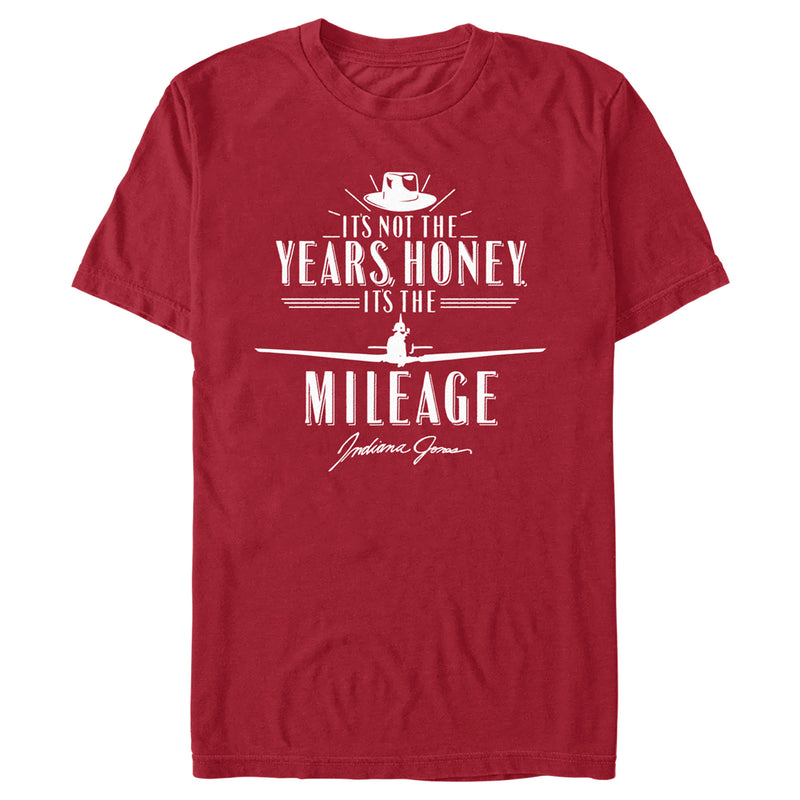 Men's Raiders of the Lost Ark It's Not the Years Honey It's the Mileage T-Shirt