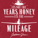 Men's Raiders of the Lost Ark It's Not the Years Honey It's the Mileage T-Shirt