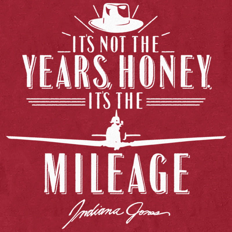 Men's Raiders of the Lost Ark It's Not the Years Honey It's the Mileage T-Shirt