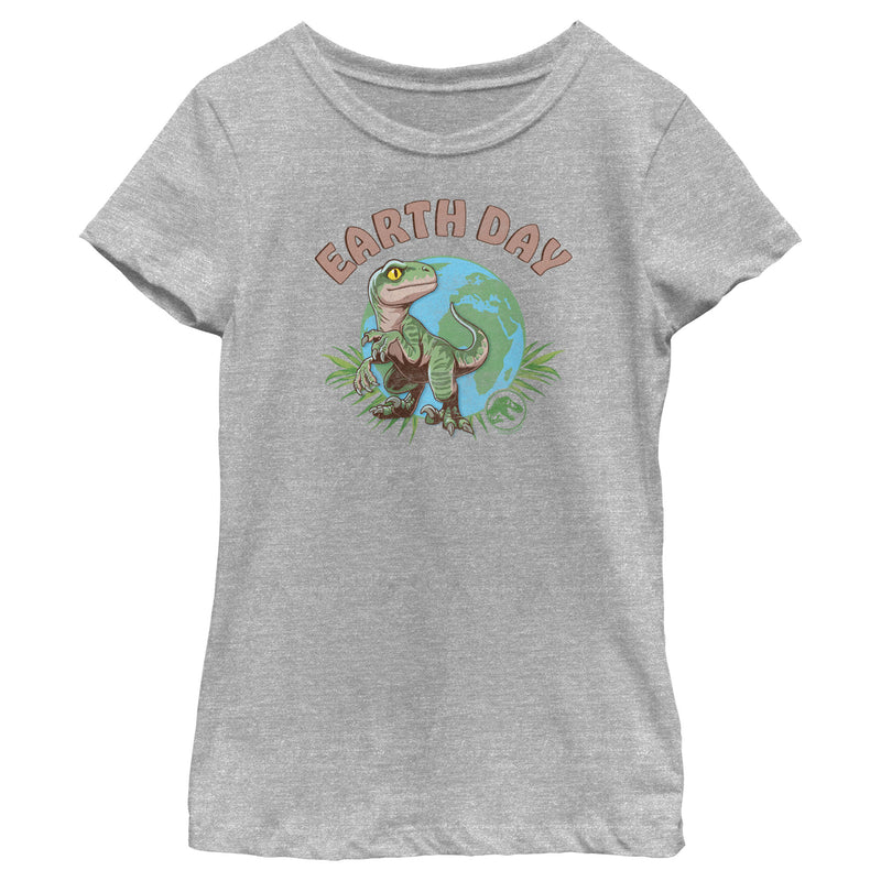 Girl's Jurassic World Earth Day Velociraptor T-Shirt