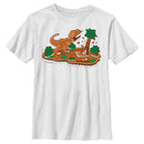 Boy's Jurassic World Gingerbread Dinosaur Island T-Shirt