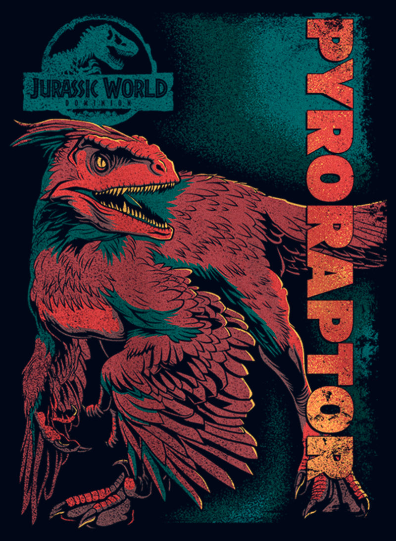 Girl's Jurassic World: Dominion Pyroraptor Dinosaur Portrait T-Shirt