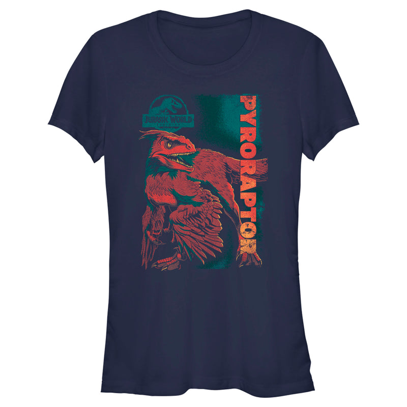 Junior's Jurassic World: Dominion Pyroraptor Dinosaur Portrait T-Shirt