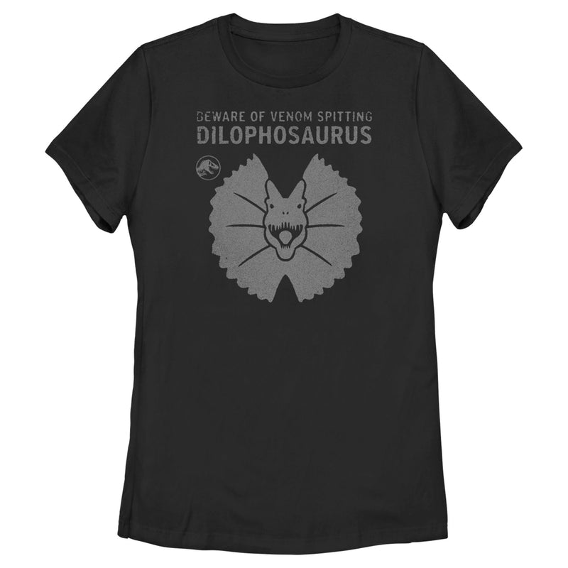 Women's Jurassic World: Dominion Beware Venom Spitting Dilophosaurus T-Shirt