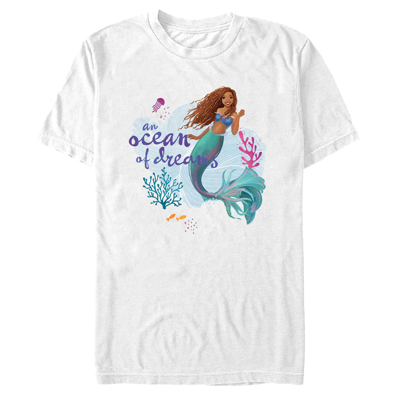 Men's The Little Mermaid Ariel an Ocean of Dreams Scene T-Shirt