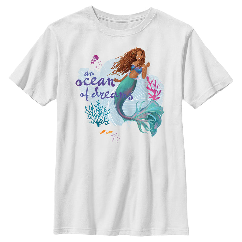 Boy's The Little Mermaid Ariel an Ocean of Dreams Scene T-Shirt