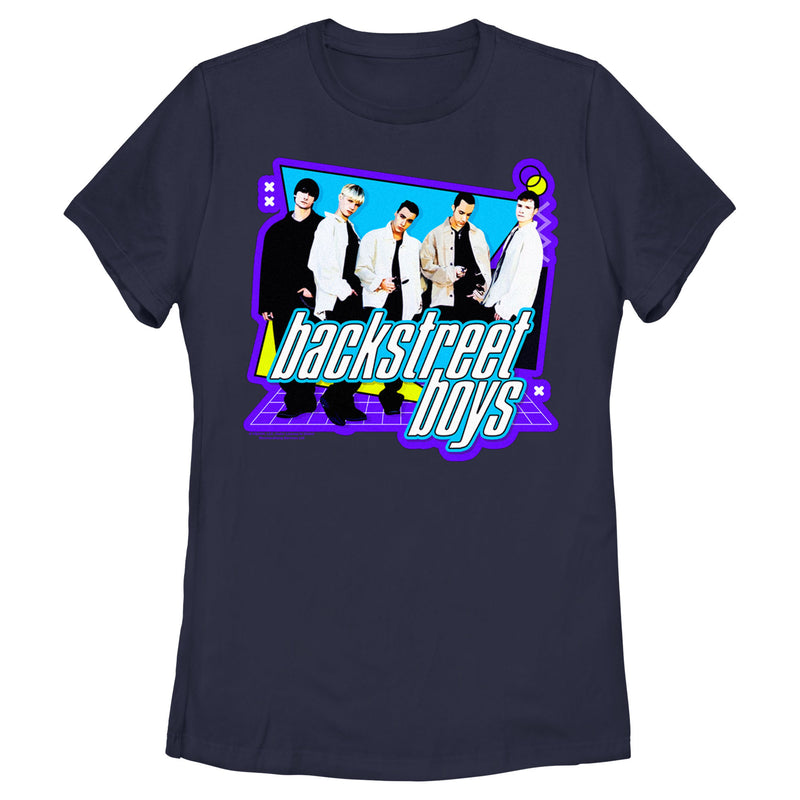 Women's Backstreet Boys Band 90s Pop Grid T-Shirt