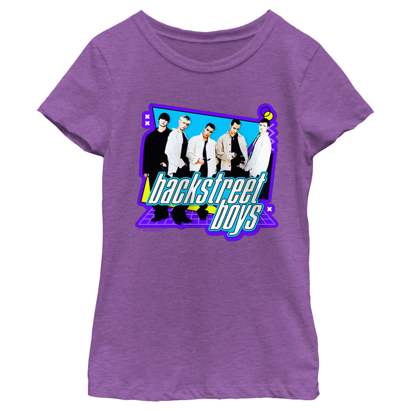 Girl's Backstreet Boys Band 90s Pop Grid T-Shirt