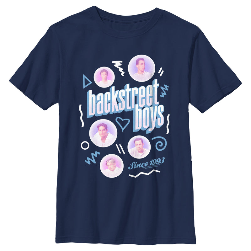 Boy's Backstreet Boys Bubble Icons Doodle T-Shirt