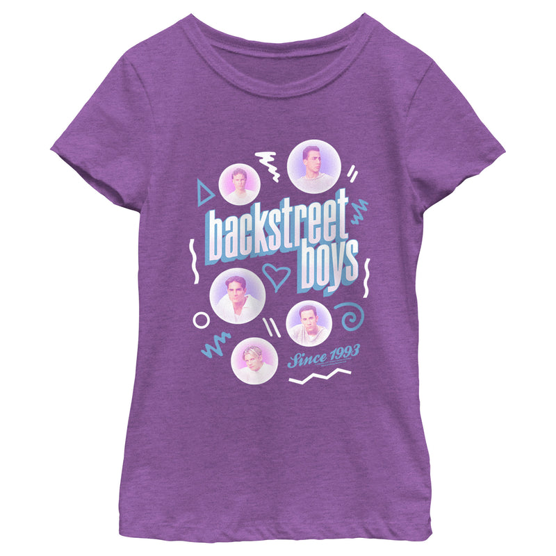 Girl's Backstreet Boys Bubble Icons Doodle T-Shirt