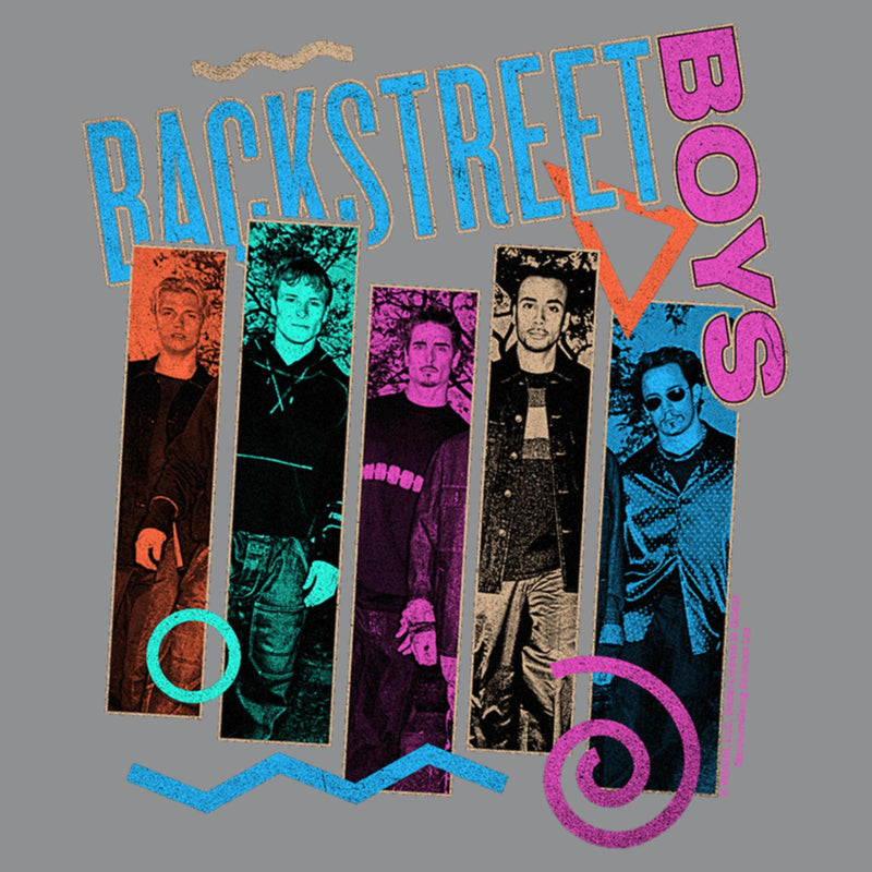 Junior's Backstreet Boys Color Photo Stripes T-Shirt