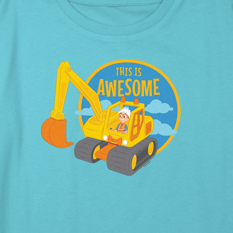 Girl's Blippi This is Awesome Construction Digger T-Shirt