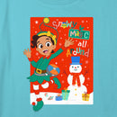 Girl's Blippi Meekah Snowy Magic All Around T-Shirt