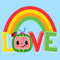 Infant's CoComelon Love Rainbow Watermelon Logo Onesie