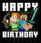 Boy's Minecraft Happy Birthday Steve and Alex T-Shirt