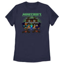 Women's Minecraft Halloween Creeper Haunted House T-Shirt