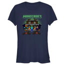 Junior's Minecraft Halloween Creeper Haunted House T-Shirt