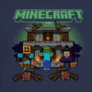 Junior's Minecraft Halloween Creeper Haunted House T-Shirt
