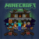 Boy's Minecraft Halloween Creeper Haunted House T-Shirt