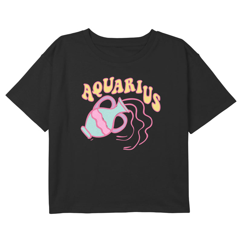 Girl's Lost Gods Zodiac Aquarius Pop Symbol T-Shirt