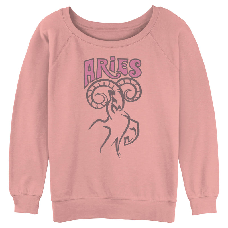 Junior's Lost Gods Zodiac Aries Art Symbol Sweatshirt