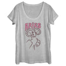 Women's Lost Gods Zodiac Aries Art Symbol T-Shirt