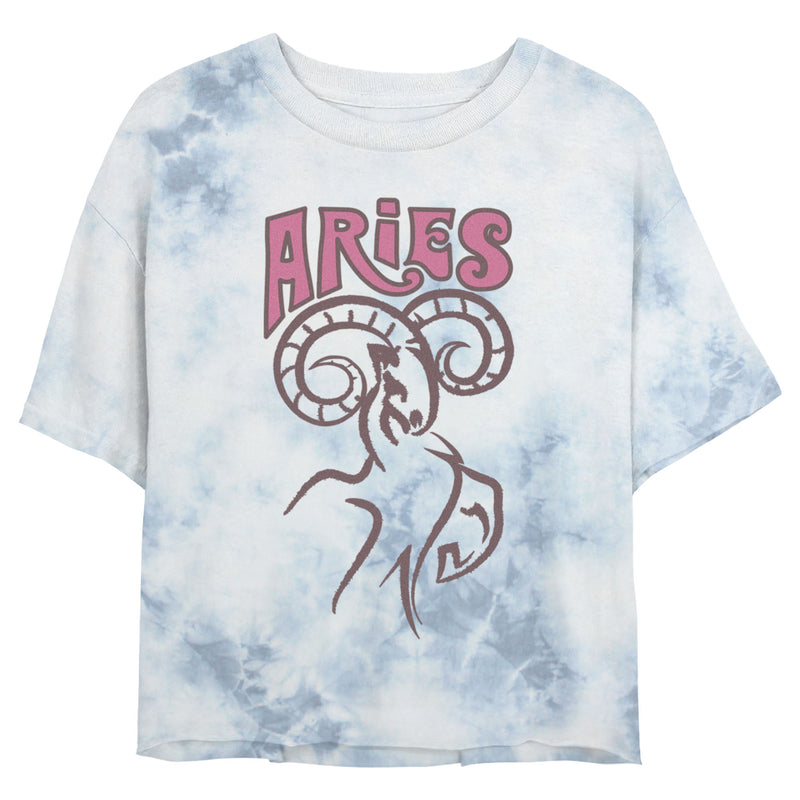 Junior's Lost Gods Zodiac Aries Art Symbol T-Shirt