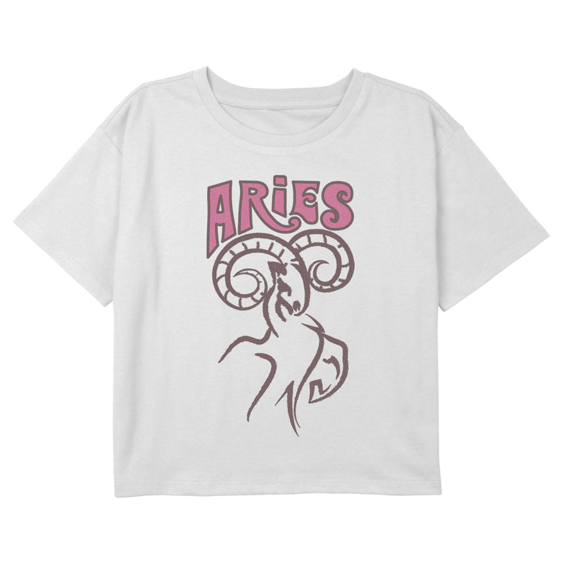 Girl's Lost Gods Zodiac Aries Art Symbol T-Shirt