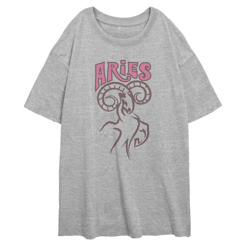 Junior's Lost Gods Aries the Ram Art Symbol T-Shirt