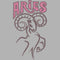 Junior's Lost Gods Aries the Ram Art Symbol T-Shirt