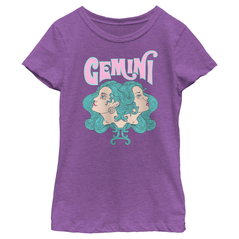 Girl's Lost Gods Zodiac Gemini Art Symbol T-Shirt