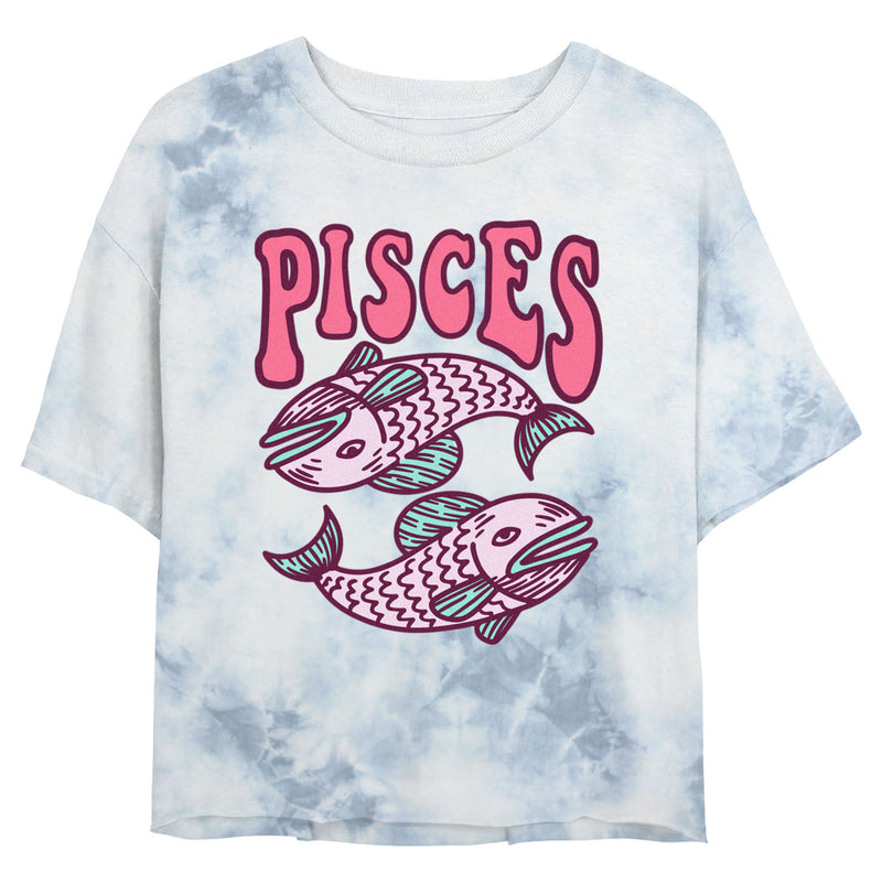 Junior's Lost Gods Zodiac Pisces Art Symbol T-Shirt