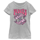 Girl's Lost Gods Zodiac Pisces Art Symbol T-Shirt