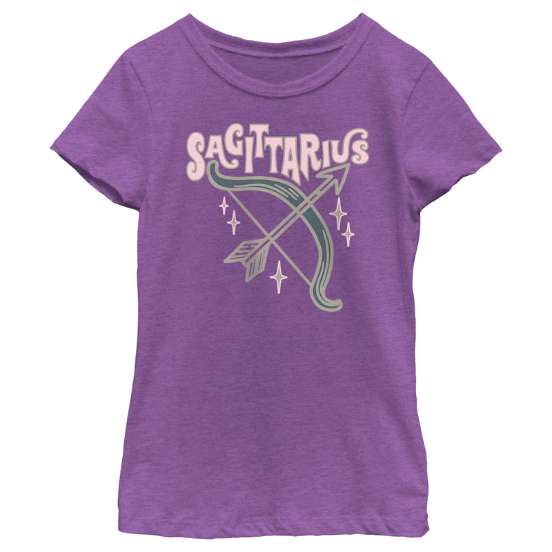 Girl's Lost Gods Zodiac Sagittarius Art Symbol T-Shirt