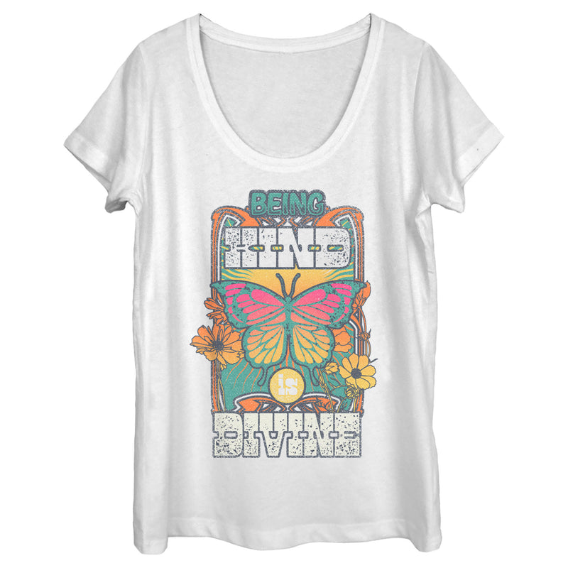 Women's Lost Gods Being Kind Is Divine Scoop Neck