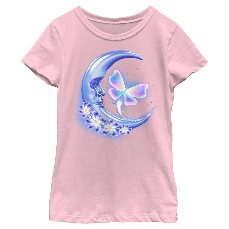 Girl's Lost Gods Airbrushed Half Crescent Moon T-Shirt