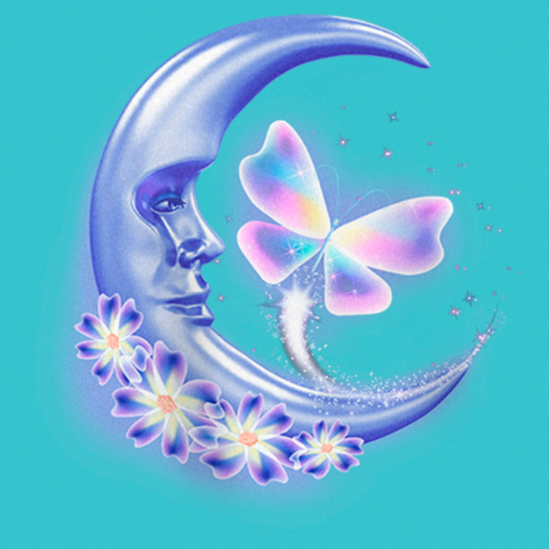Girl's Lost Gods Airbrushed Half Crescent Moon T-Shirt