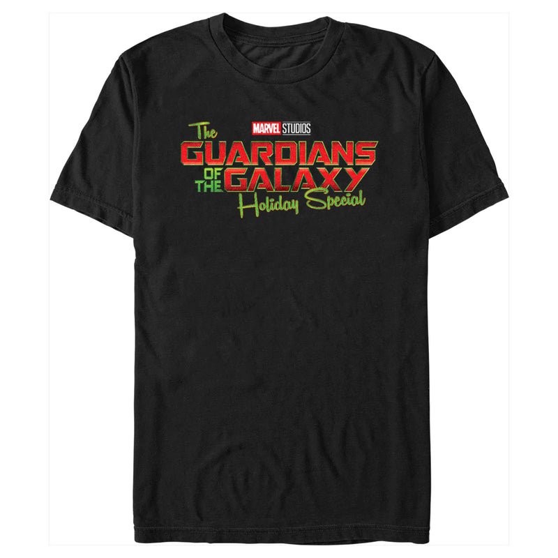 Men's Guardians of the Galaxy Holiday Special Red and Green Logo T-Shirt