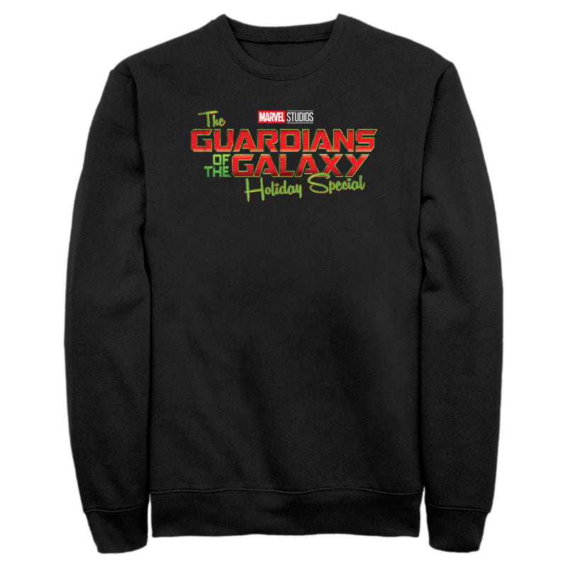 Men's Guardians of the Galaxy Holiday Special Red and Green Logo Sweatshirt