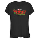 Junior's Guardians of the Galaxy Holiday Special Red and Green Logo T-Shirt