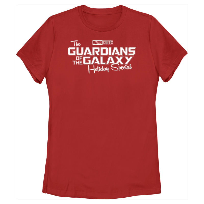 Women's Guardians of the Galaxy Holiday Special White Logo T-Shirt