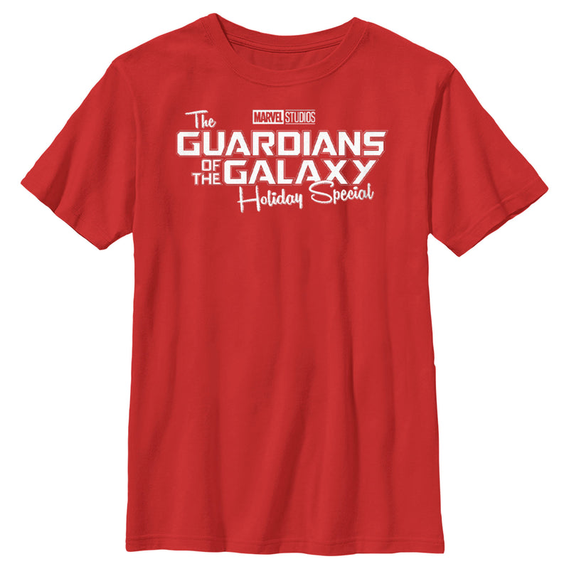 Boy's Guardians of the Galaxy Holiday Special White Logo T-Shirt