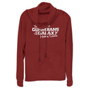 Junior's Guardians of the Galaxy Holiday Special White Logo Cowl Neck Sweatshirt