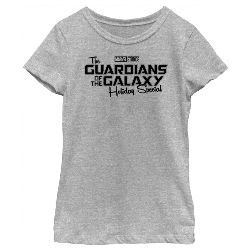 Girl's Guardians of the Galaxy Holiday Special Black Logo T-Shirt