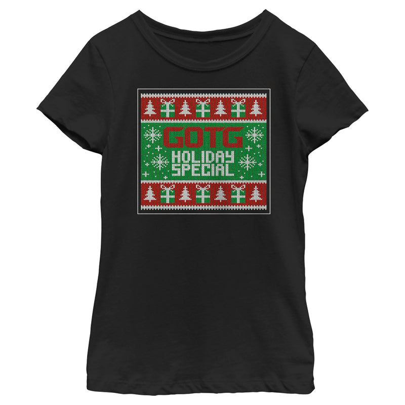 Girl's Guardians of the Galaxy Holiday Special Christmas Sweater Square T-Shirt